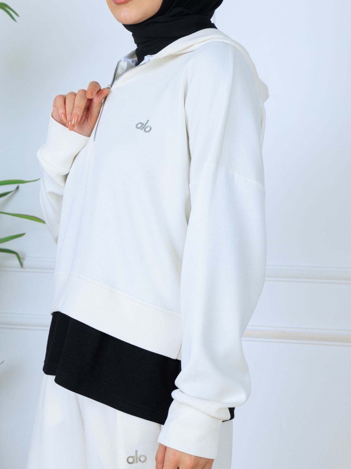 Alo Oysho Kumaş İçlikli İkil Takım - Beyaz - Görsel 4