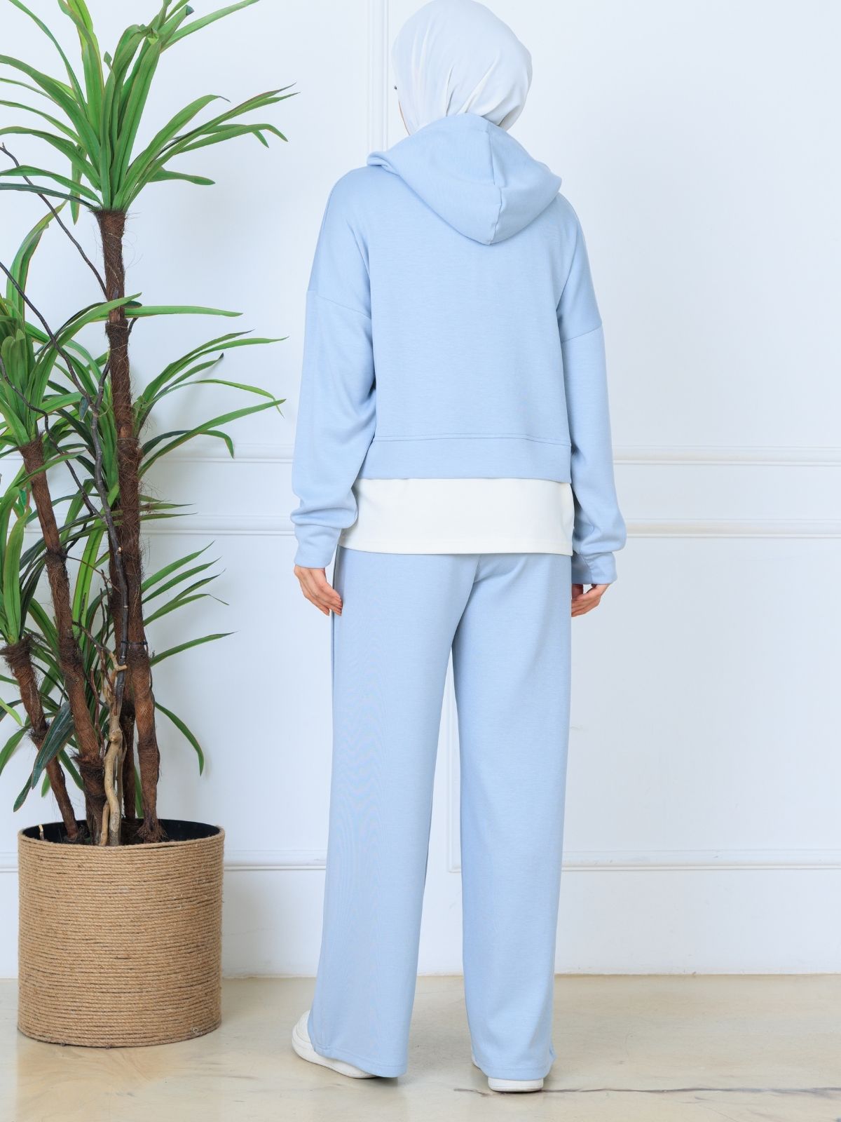 Alo Oysho Kumaş İçlikli İkil Takım - Bebe Mavisi - Görsel 6