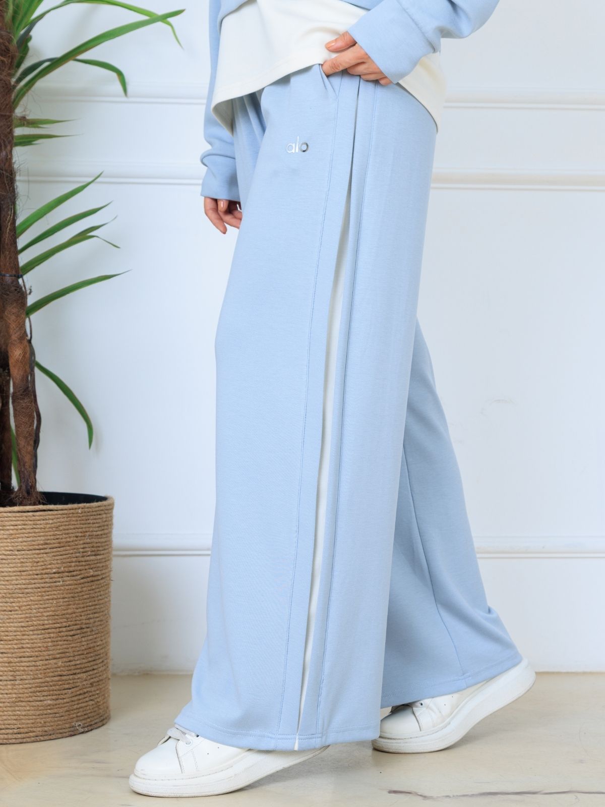 Alo Oysho Kumaş İçlikli İkil Takım - Bebe Mavisi - Görsel 5