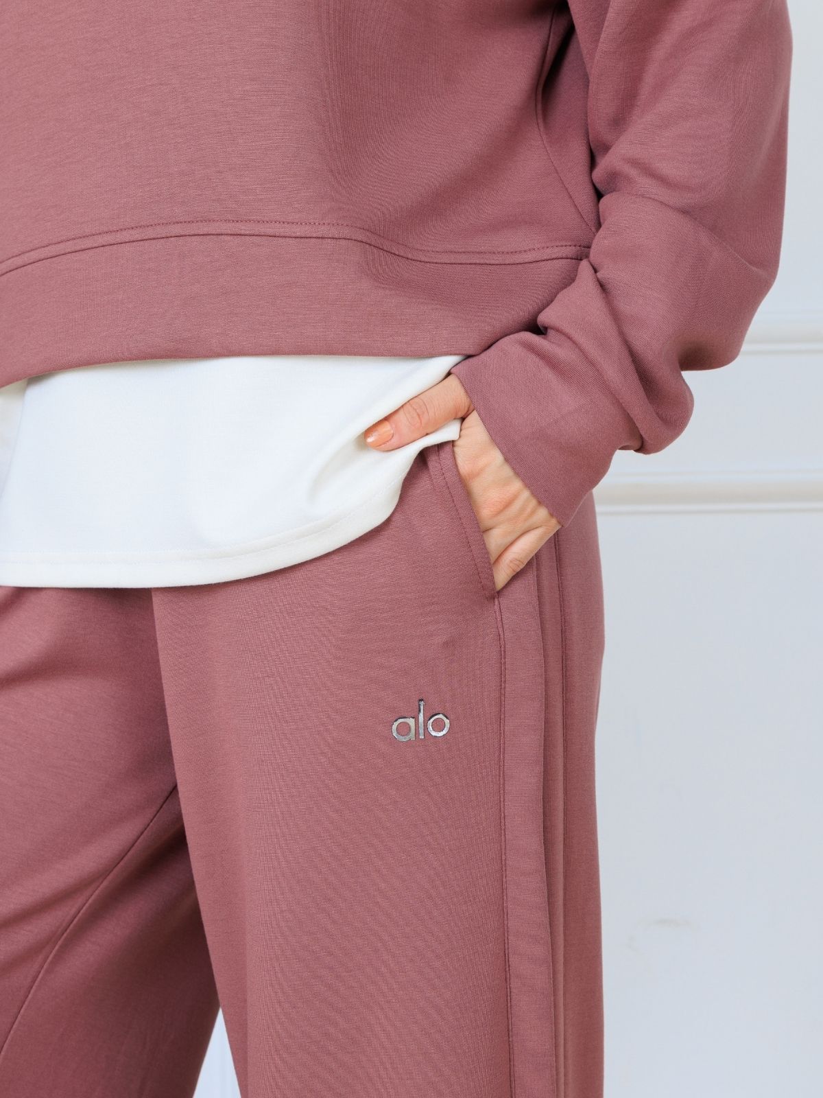 Alo Oysho Kumaş İçlikli İkil Takım - Gül Kurusu - Görsel 2