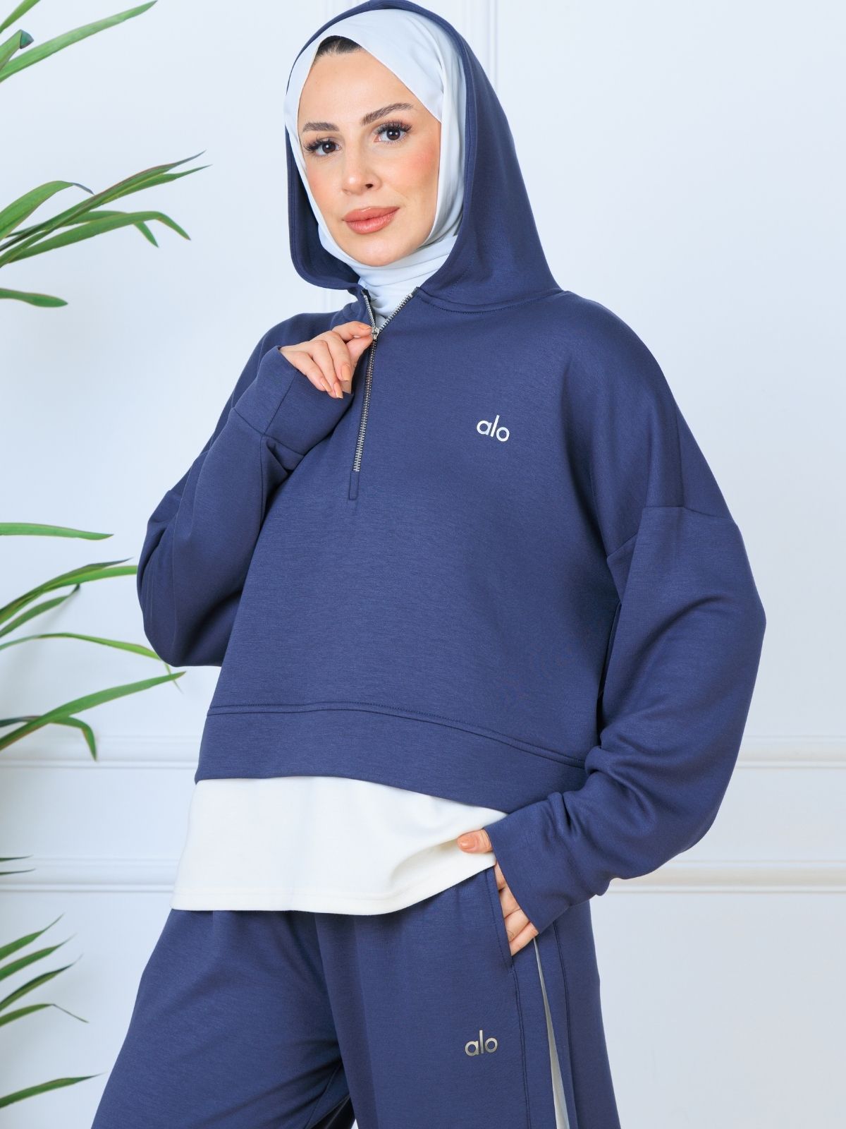 Alo Oysho Kumaş İçlikli İkil Takım - Lacivert