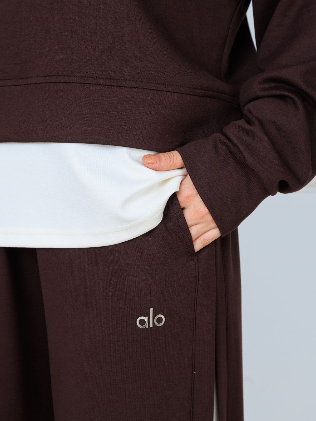 Alo Oysho Kumaş İçlikli İkil Takım - Kahve - Görsel 3