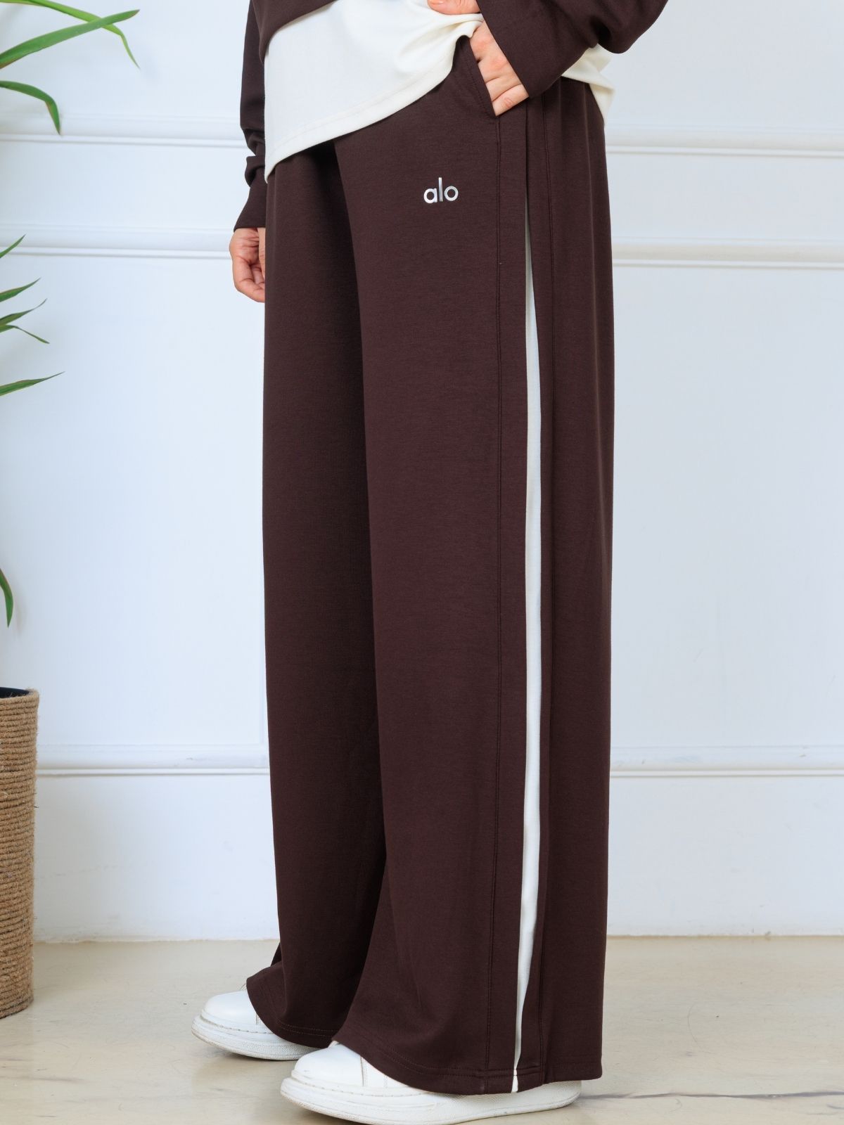 Alo Oysho Kumaş İçlikli İkil Takım - Kahve - Görsel 4