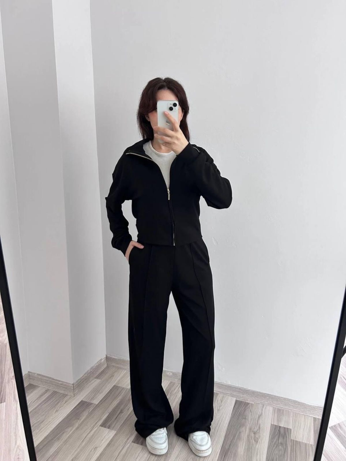 Relax Fit Kadın İkili Takım - Siyah - Görsel 3