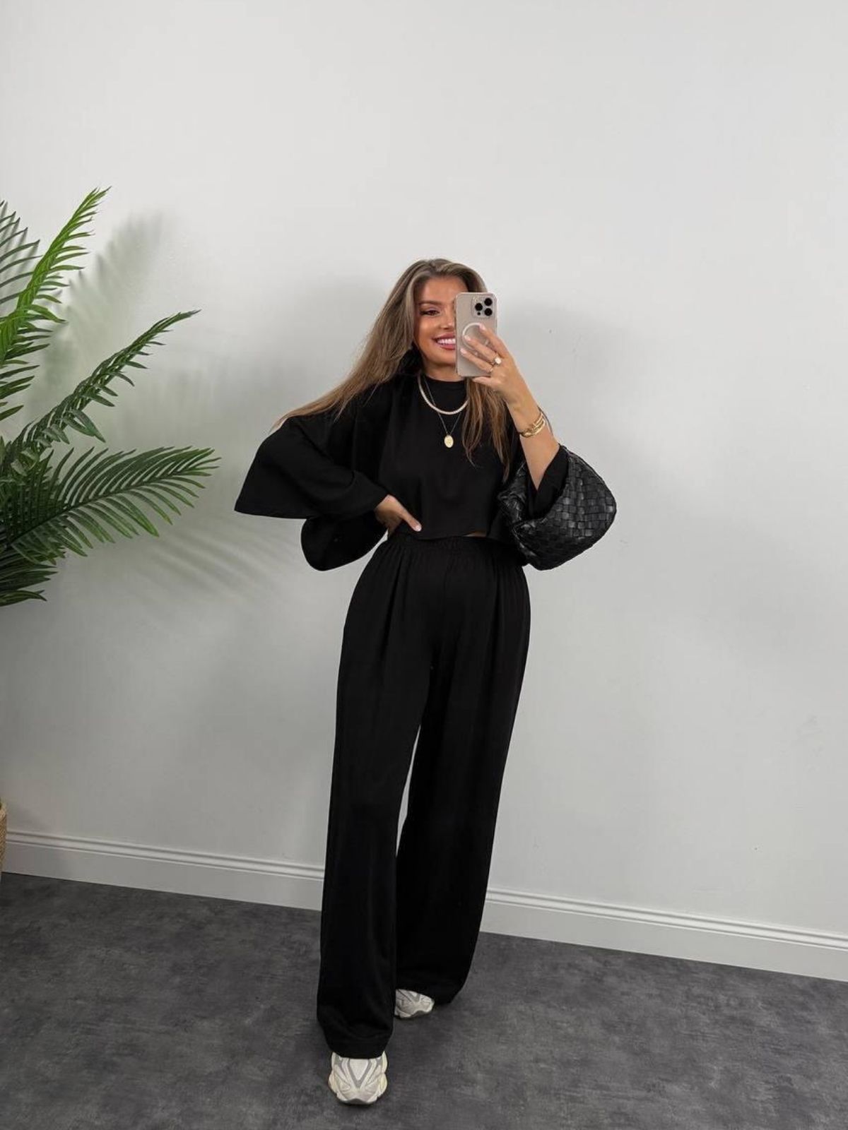 Urban Ease Kadın Oversize İkili Takım - Siyah