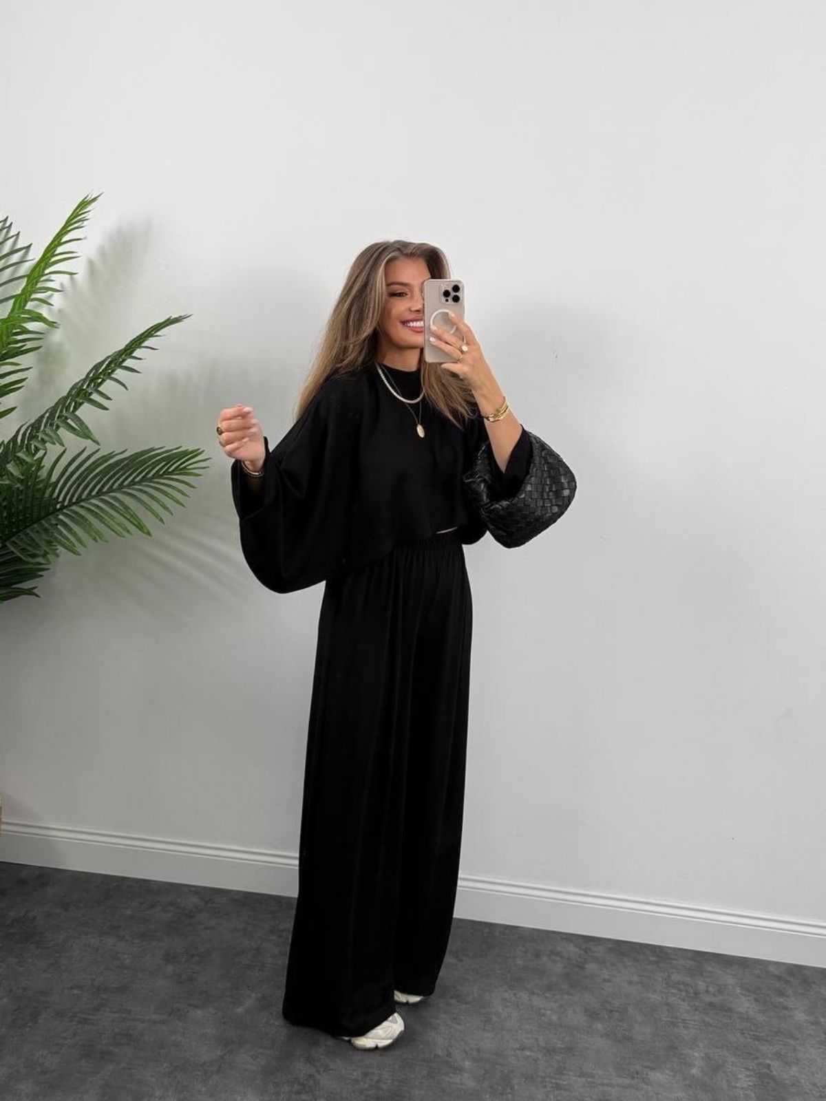 Urban Ease Kadın Oversize İkili Takım - Siyah - Görsel 2