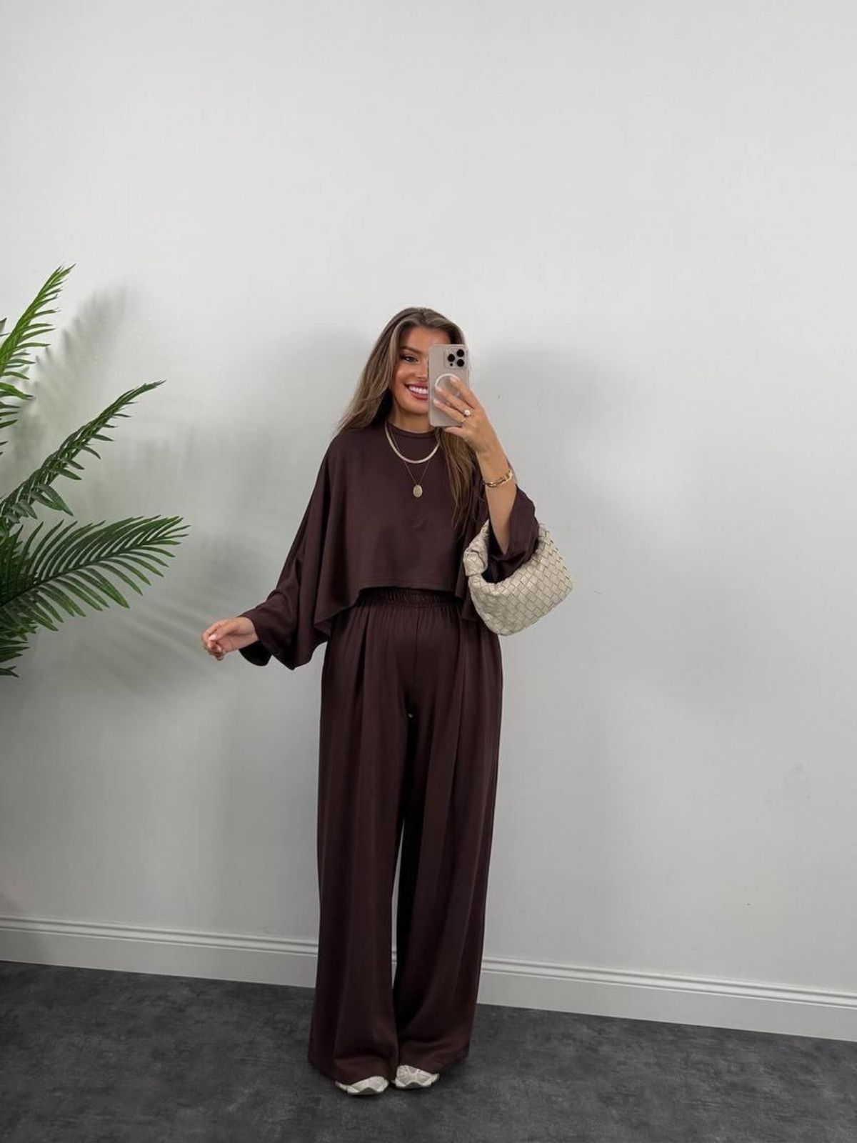 Urban Ease Kadın Oversize İkili Takım - Kahve - Görsel 3