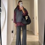 Cosy Gömlek Detaylı Triko Pantolon Takım-Antrasit