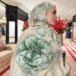 Flora Vual İpek Şal 10100 - Mint