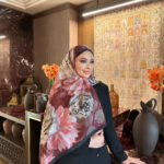 Flora Vual İpek Şal 10100 - Vişne Çürüğü