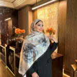 Flora Vual İpek Şal 10100 - Siyah Duman