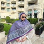 Çini Rüyası Vual İpek Şal 10101 - Mürdüm