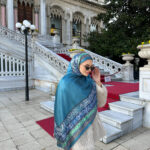 Çini Rüyası Vual İpek Şal 10101 - Petrol