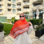 Çini Rüyası Vual İpek Şal 10101 - Neon Turuncu