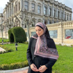 Çini Rüyası Vual İpek Şal 10101 - Siyah Pembe