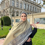 Çini Rüyası Vual İpek Şal 10101 - Yağ Yeşili