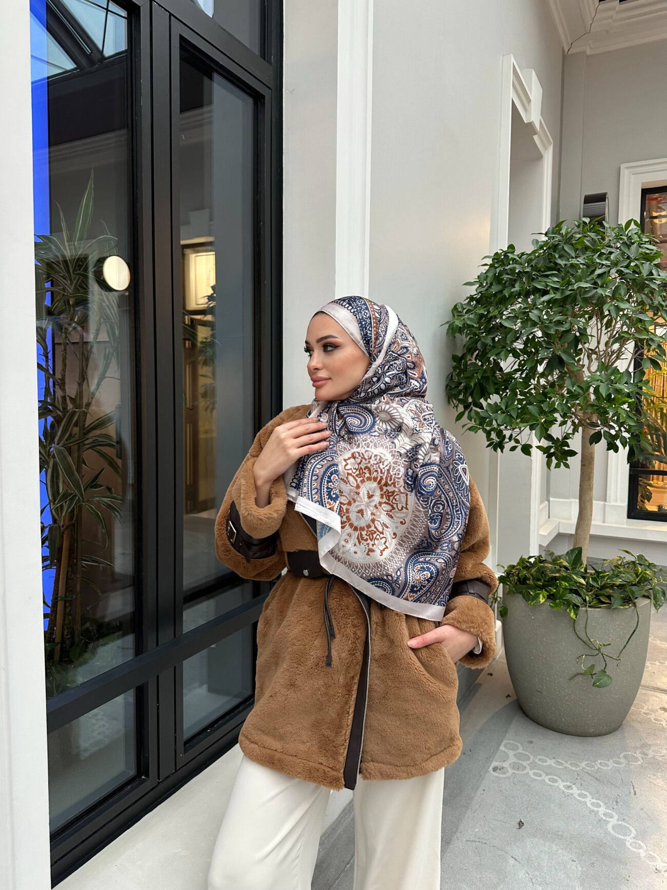 Şehzade Vual İpek Şal 10102 - Taş Larci - Görsel 5