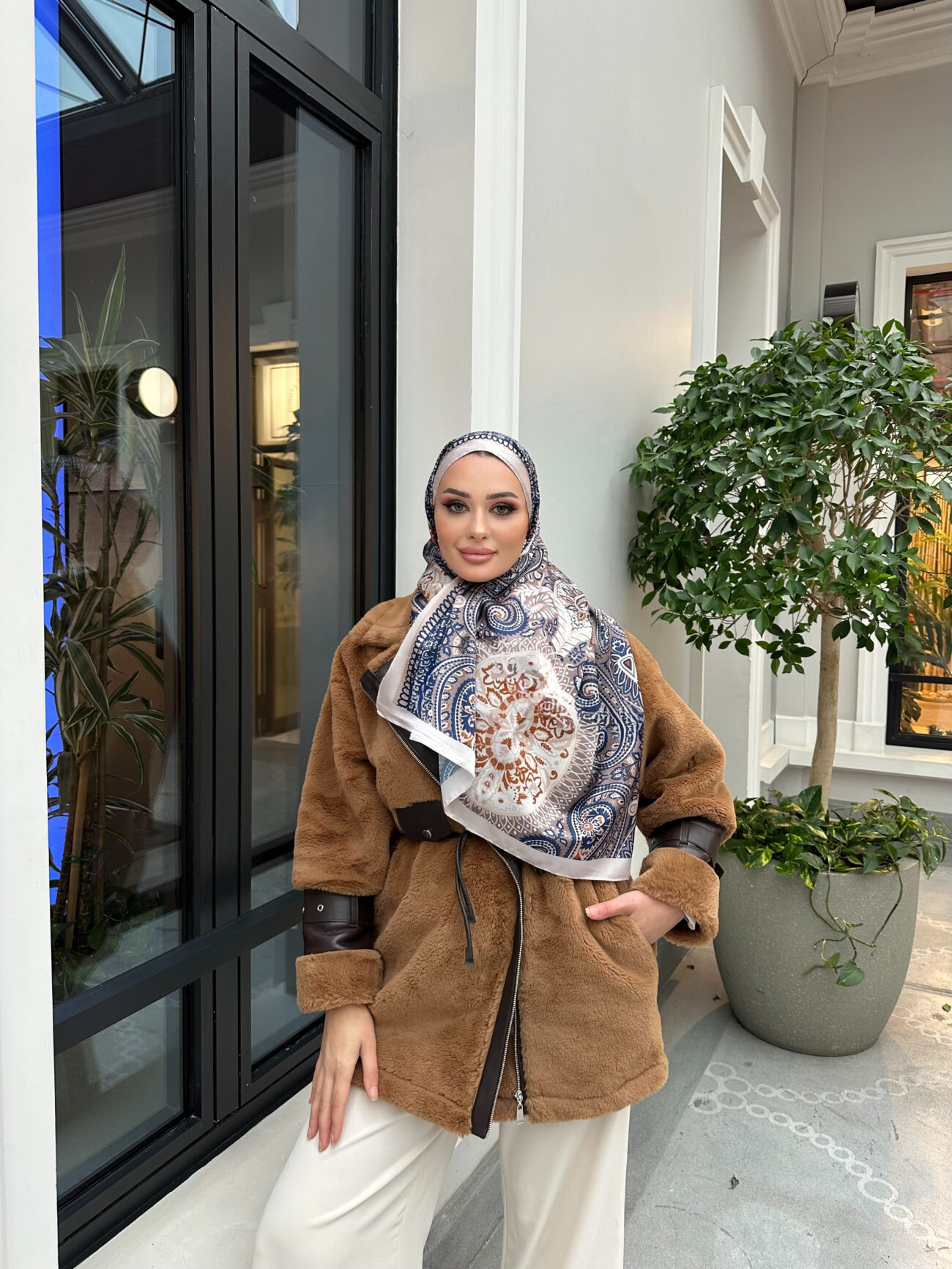 Şehzade Vual İpek Şal 10102 - Taş Larci - Görsel 4