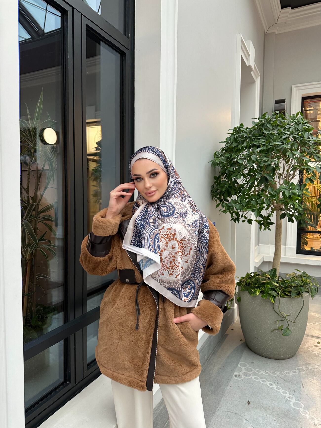 Şehzade Vual İpek Şal 10102 - Taş Larci - Görsel 3