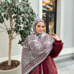 Şehzade Vual İpek Şal 10102 - Füme Bordo