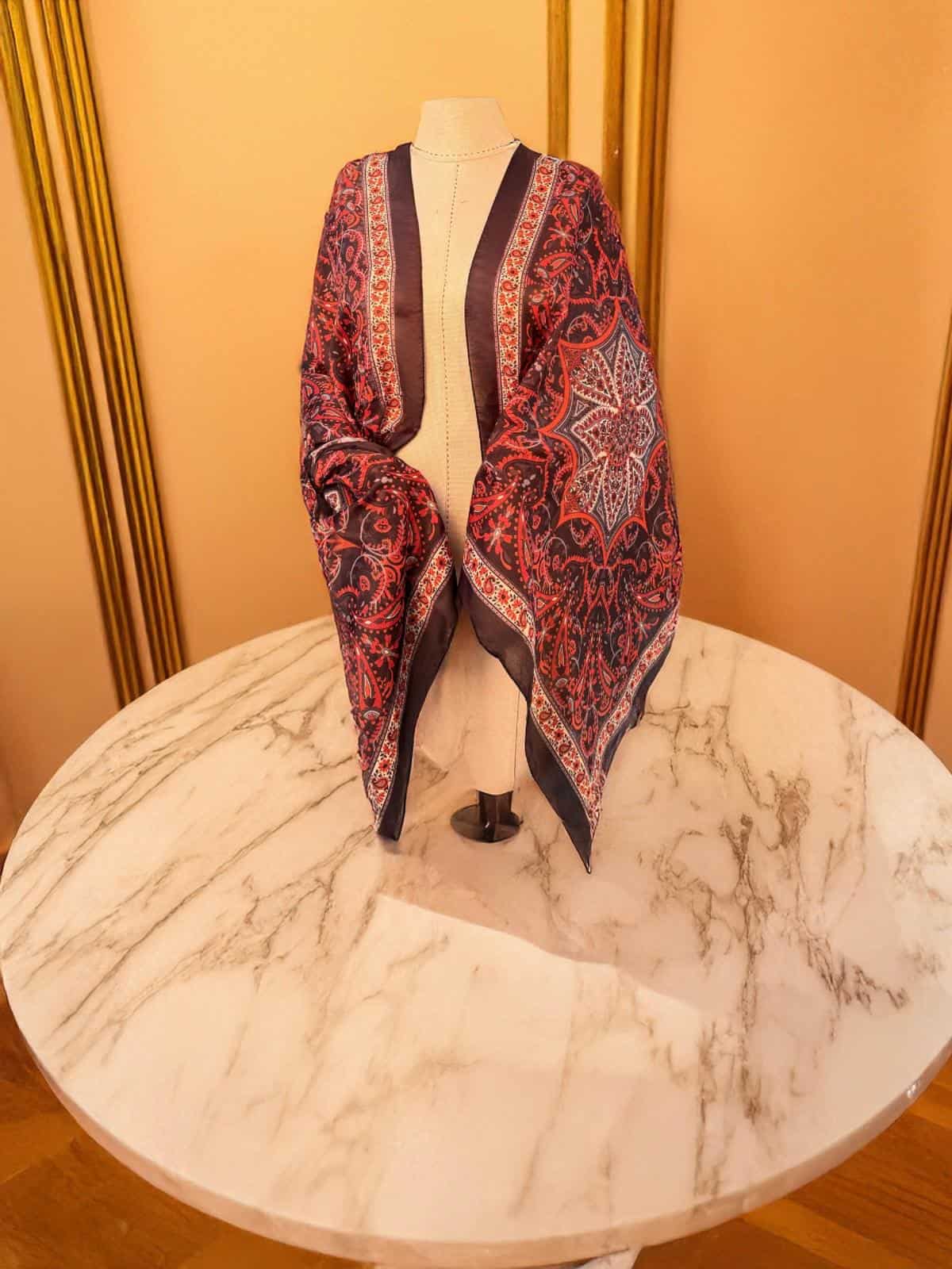 Kiremit Motifka Pamuk Şal