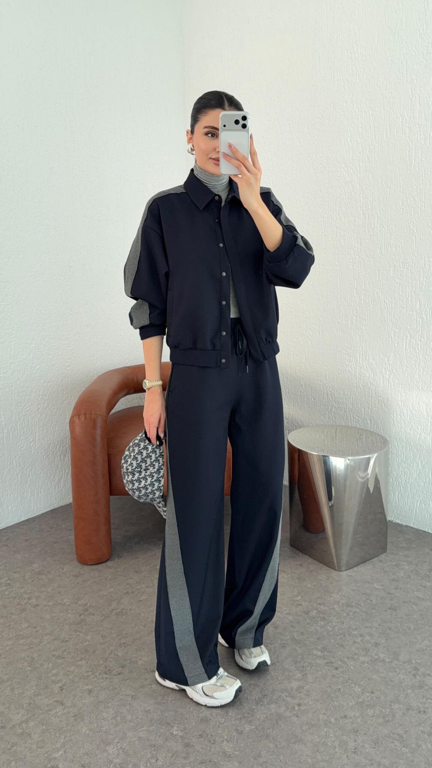 Rugel Tws Model Garnili Bomber Ceketli Takım-Lacivert