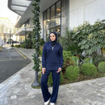 Premium Oysho Kumaş Çizgili İkili Takım - Lacivert