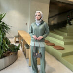 Premium Oysho Kumaş Çizgili İkili Takım - Haki