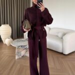 Dlvn Triko İkili Takım - Bordo