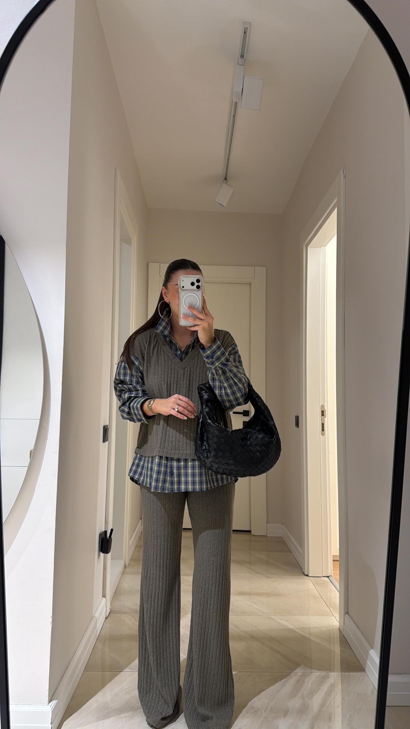 Cosy Gömlek Detaylı Triko Pantolon Takım--Haki - Görsel 5