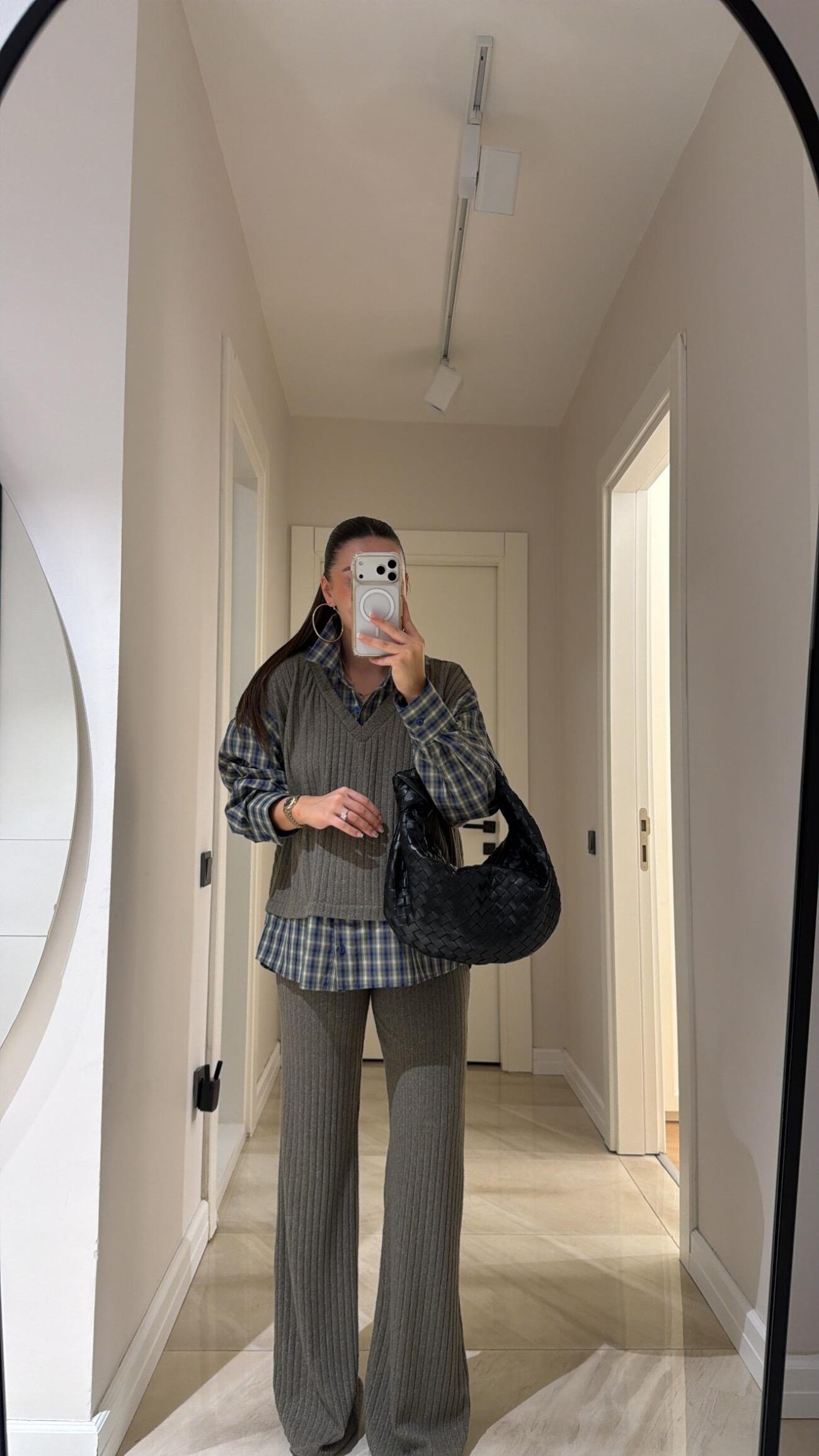 Cosy Gömlek Detaylı Triko Pantolon Takım--Haki - Görsel 4