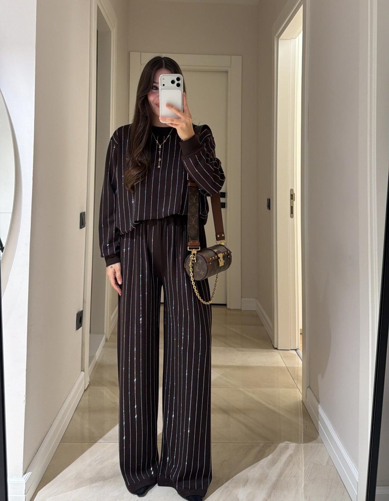 Taşlı İkili Takım - Kahve - Görsel 4