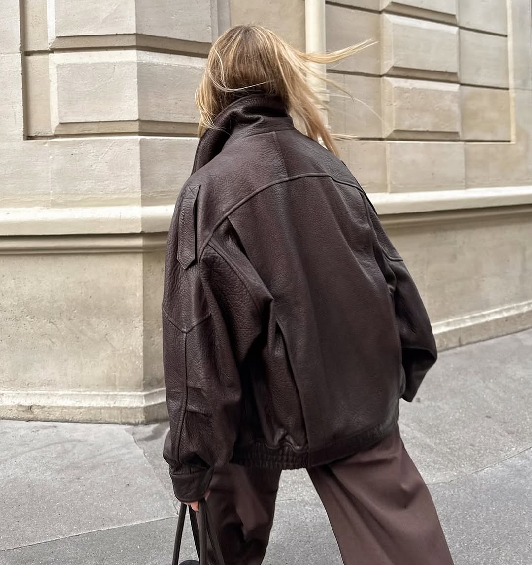 Ysl Deri Ceket CKT1002199 - Kahve - Görsel 6