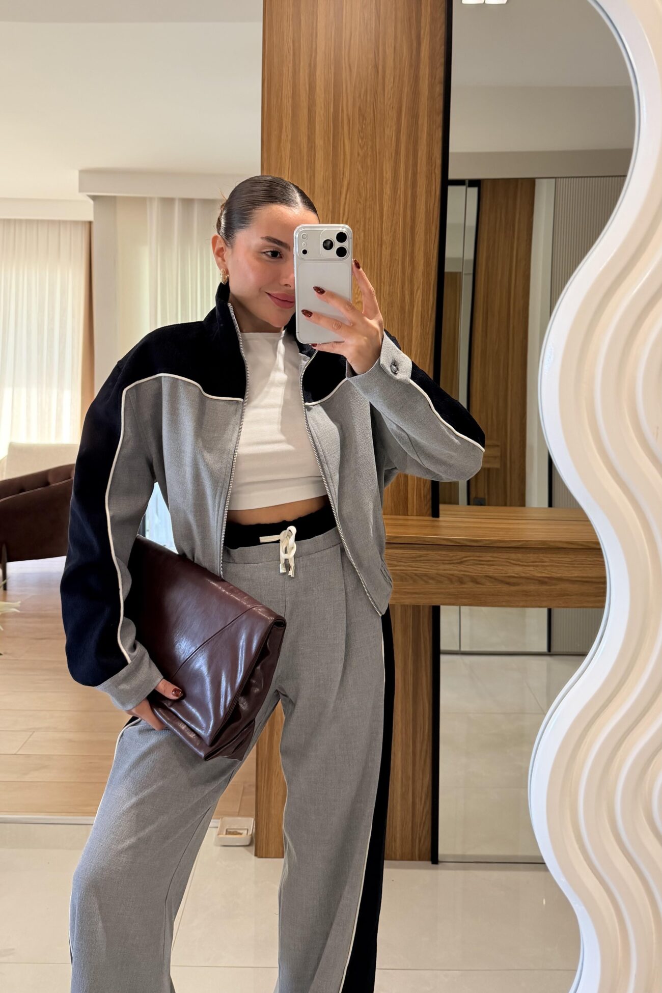 City Move Garnili Takım - Gri - Görsel 2