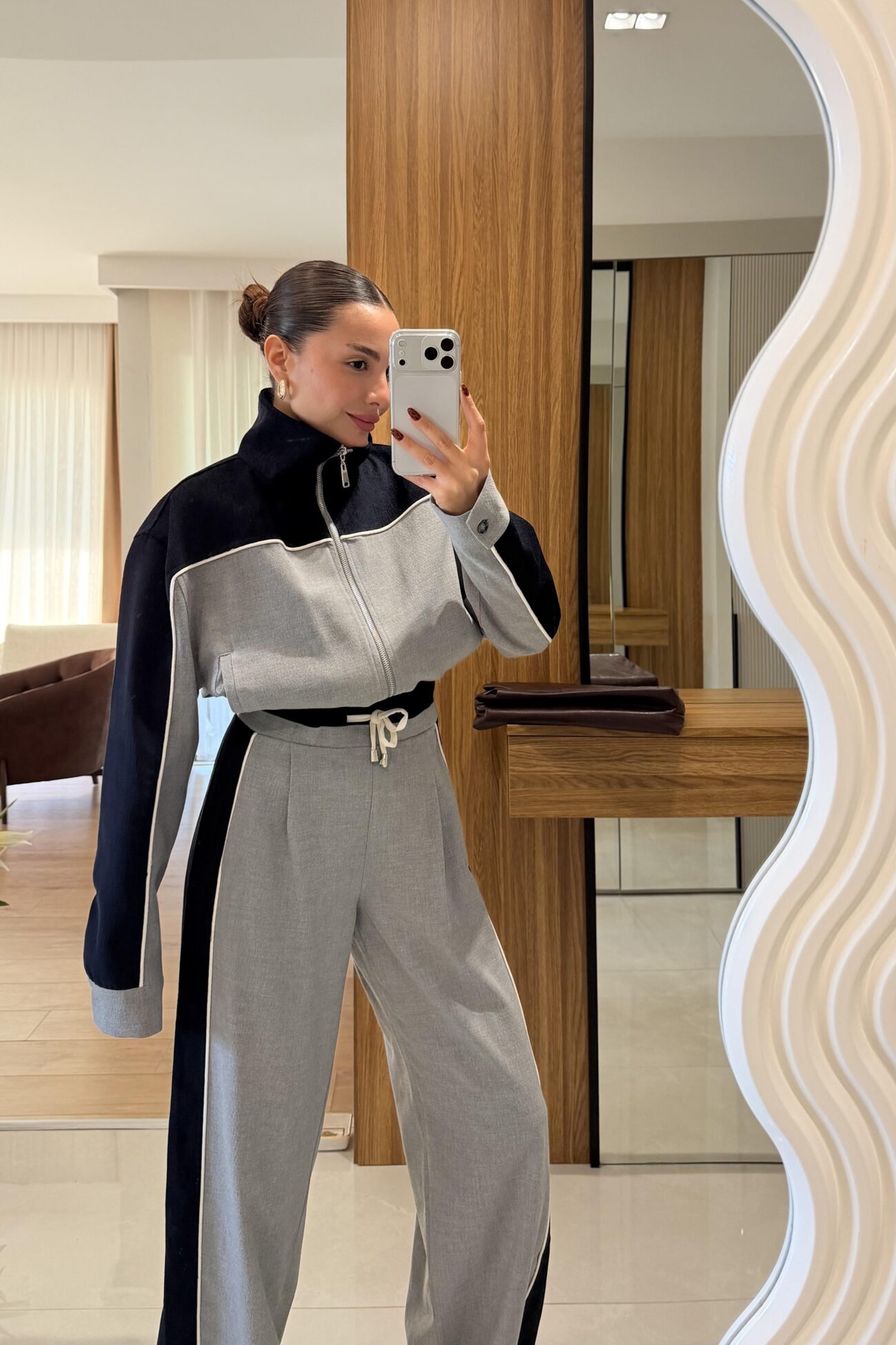 City Move Garnili Takım - Gri - Görsel 3