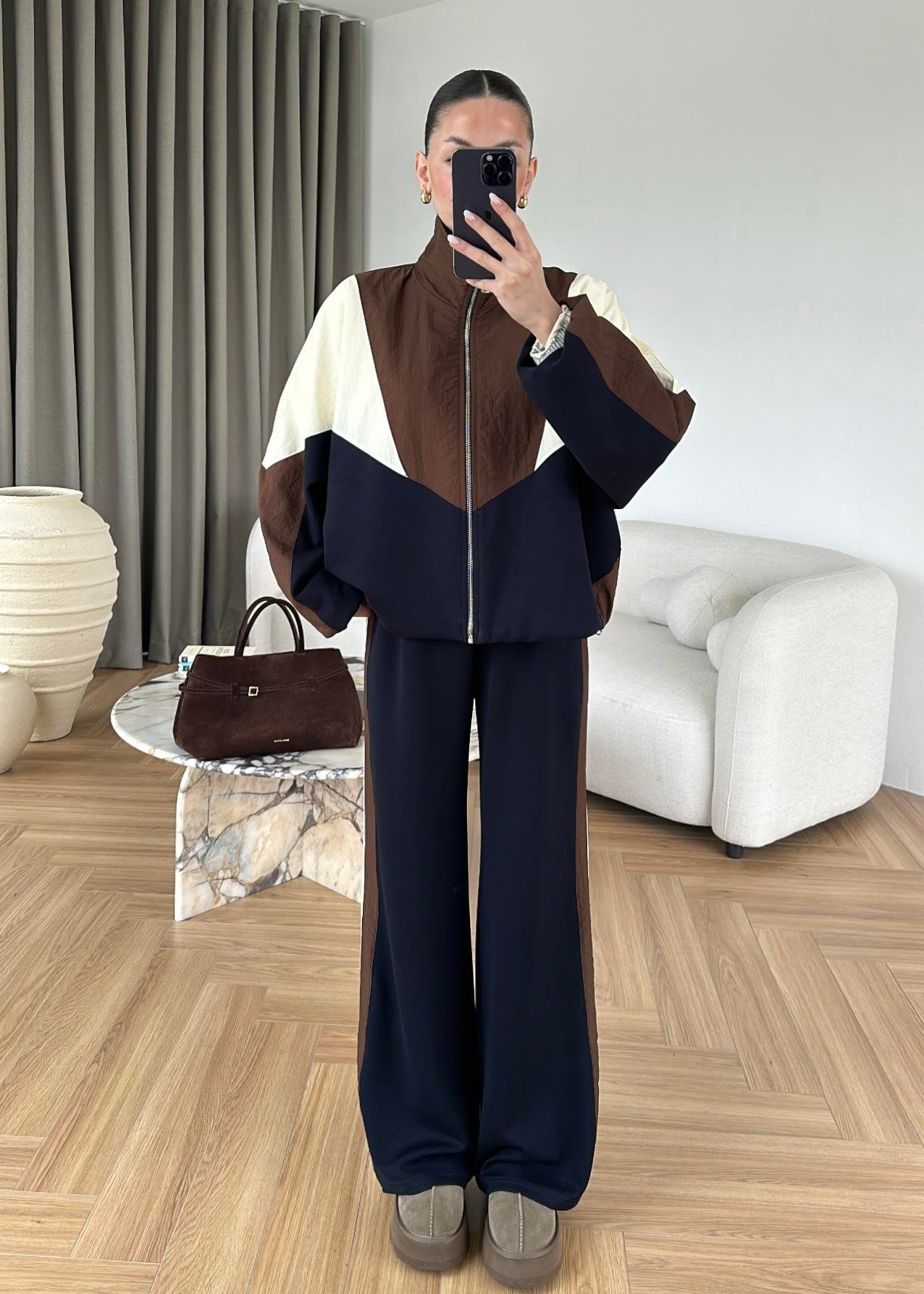 Stvarius 3 Renkli Paraşüt İkili Takım - Kahve