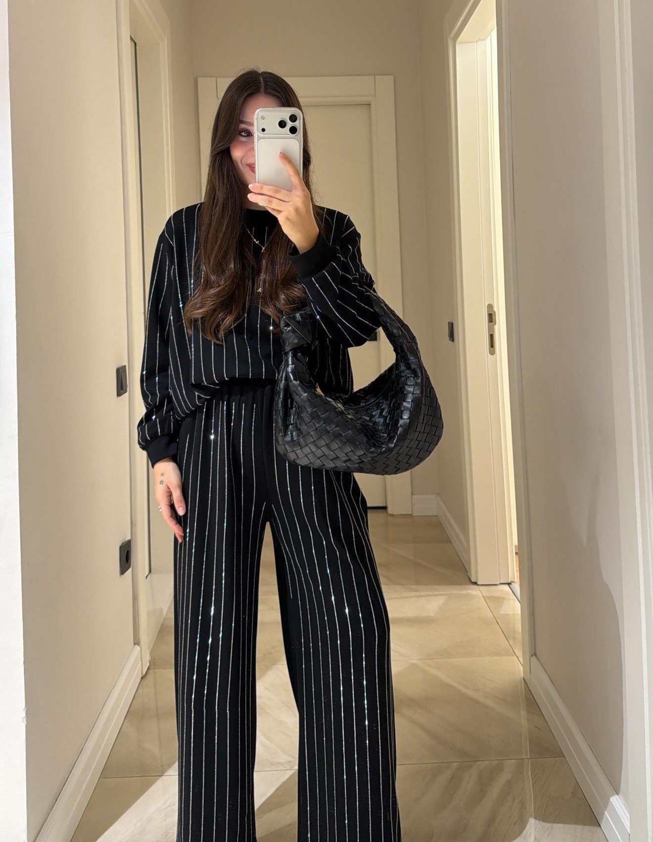 Taşlı İkili Takım - Siyah - Görsel 2