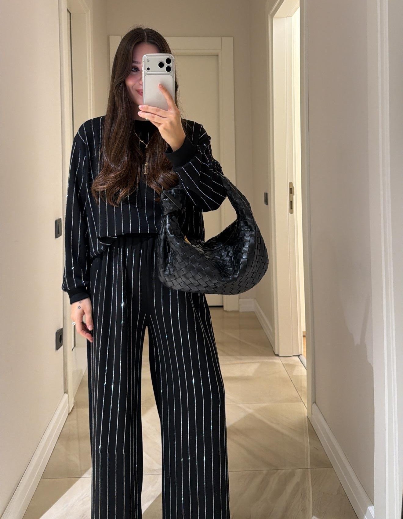 Taşlı İkili Takım - Siyah - Görsel 3