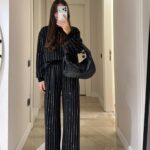 Taşlı İkili Takım - Siyah