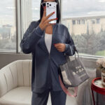 Fermuarlı Basic İkili Takım BÜYÜK BEDEN  TK2962  -  Füme