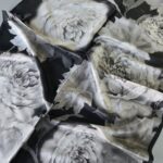 Flora Vual İpek Şal 10100 - Siyah