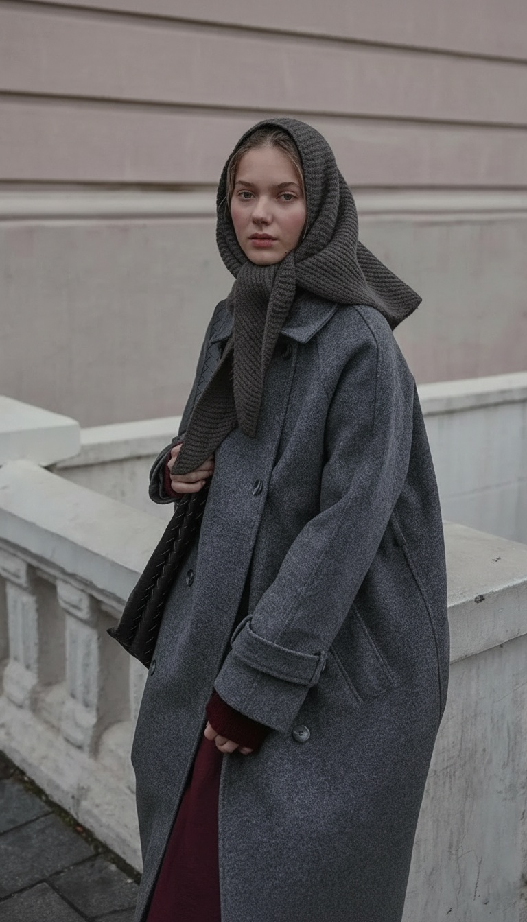 Triko Balaclava Bandana Atkı - Antrasit