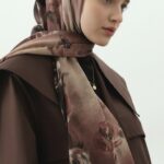 Marıelle Desenli Pamuk Şal - Siyah