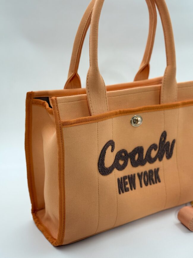 Coach canvas büyük boy turuncu çanta