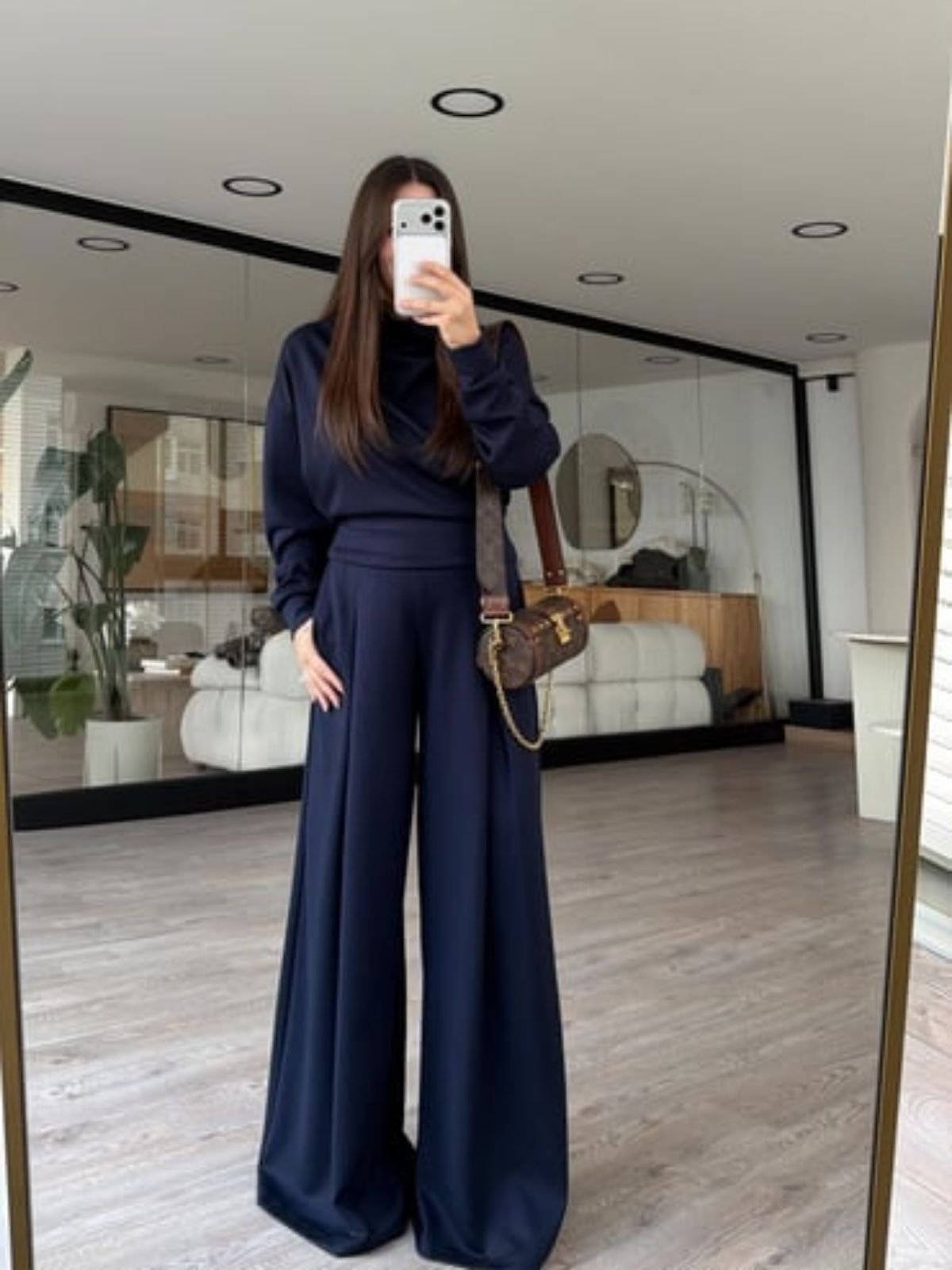 Lacivert Balıkçı Yaka Marka Model Modal Takım