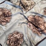 Flora Vual İpek Şal 10100 - Kahve