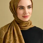 Dama Desen Haki Naia Pamuk Şal 70x200