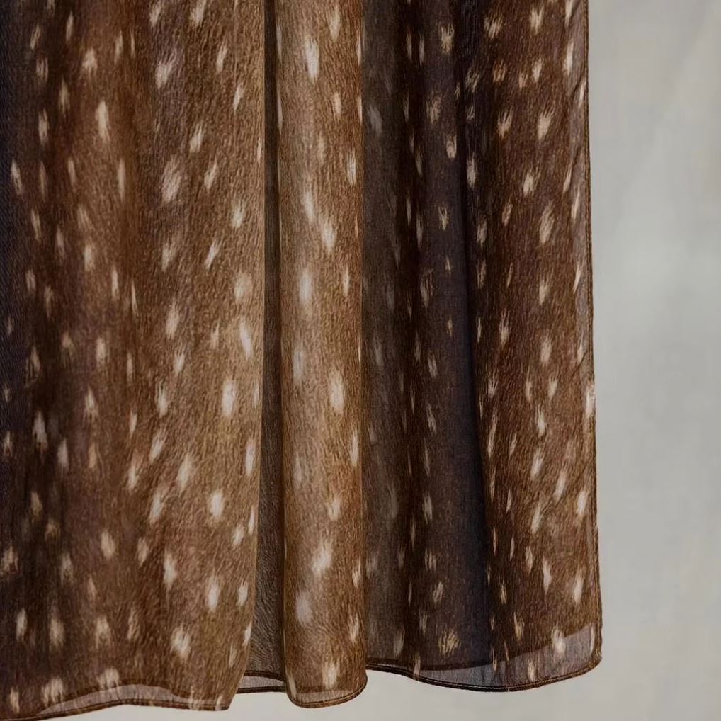 Fawn Ceylan Desen Şal | Vahşi Şıklığıyla Zamansız Koleksiyon - Görsel 2