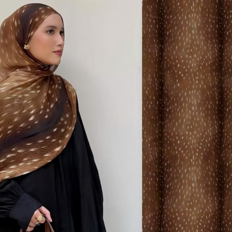 Fawn Ceylan Desen Şal | Vahşi Şıklığıyla Zamansız Koleksiyon - Görsel 4