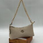 Coach Gofraj baskı zincirli bej çanta